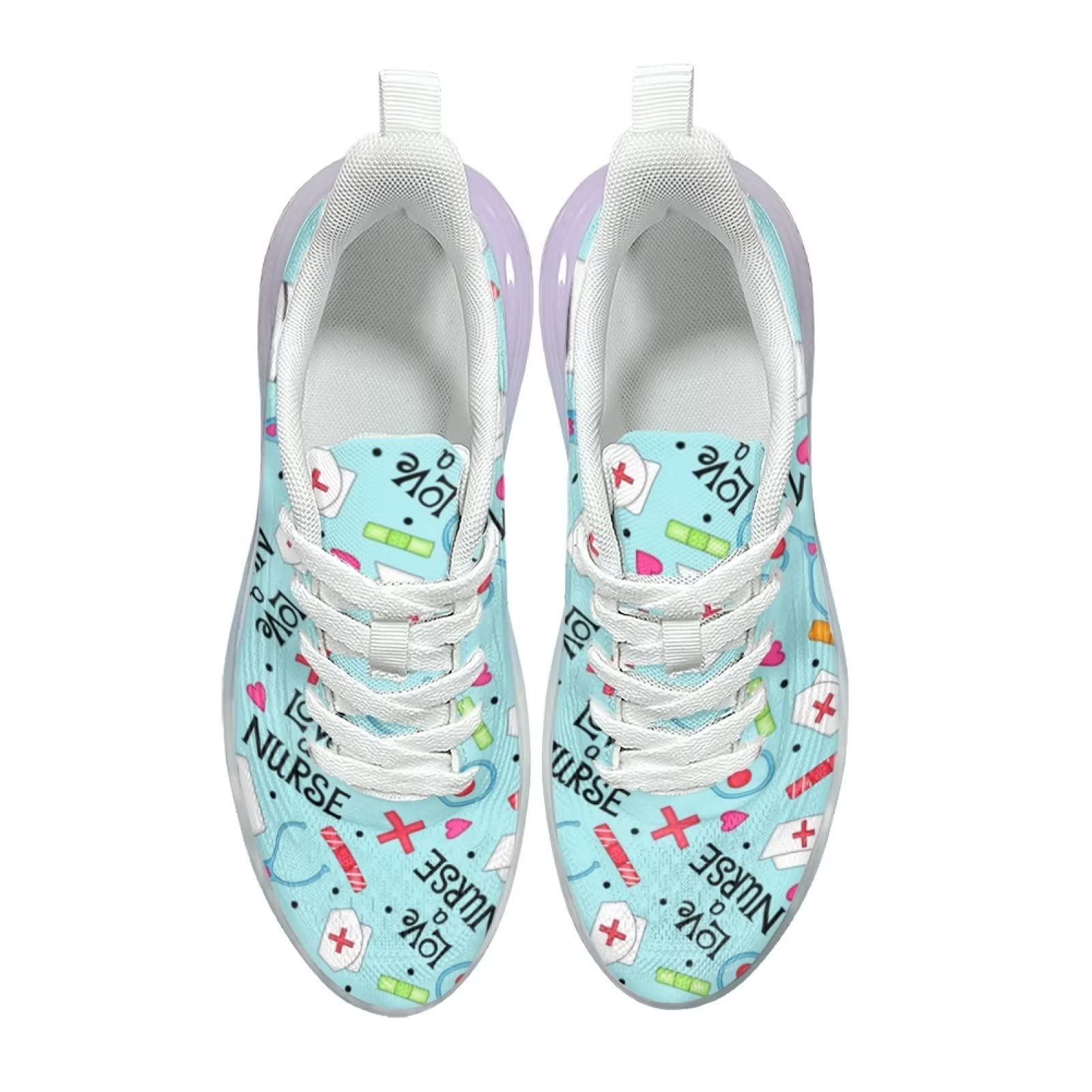 Scarpe da ginnastica da donna sportive sportive slip-on da donna scarpe da allenamento traspiranti leggere, Infermiera 10, 37 EU