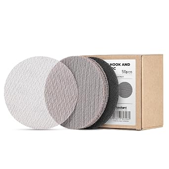 toolant Mesh Abrasive 6 inch Sanding Disc, Dust-Free 8 Hole Hook and Loop Sanding Discs for Random Disc Sanders & Orbital Sanders, Include Pad Protector80-400 grit - 50pcs