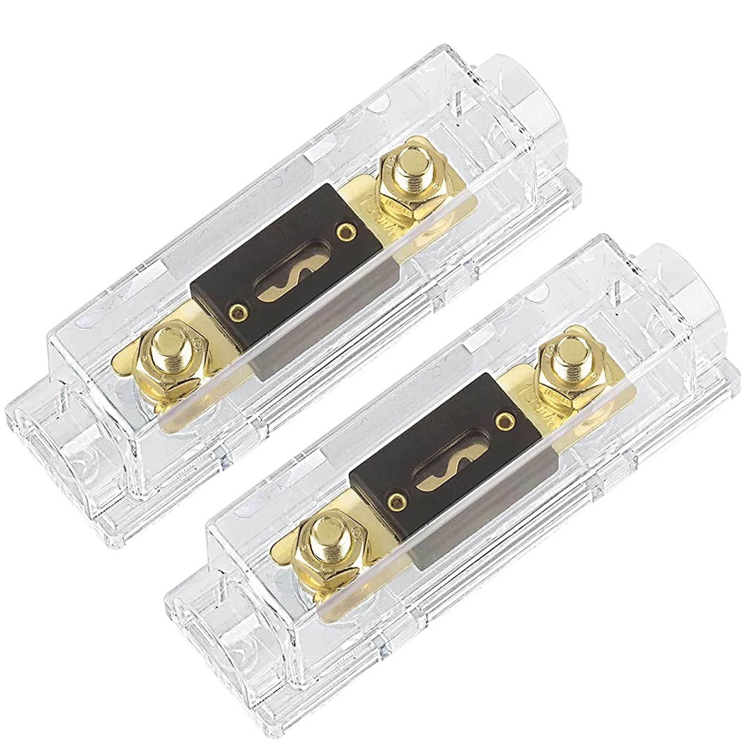Greluma 2 Pcs In-Line ANL Fuse Holder 0/2/4 Gauge AWG with 200A ANL Fuse