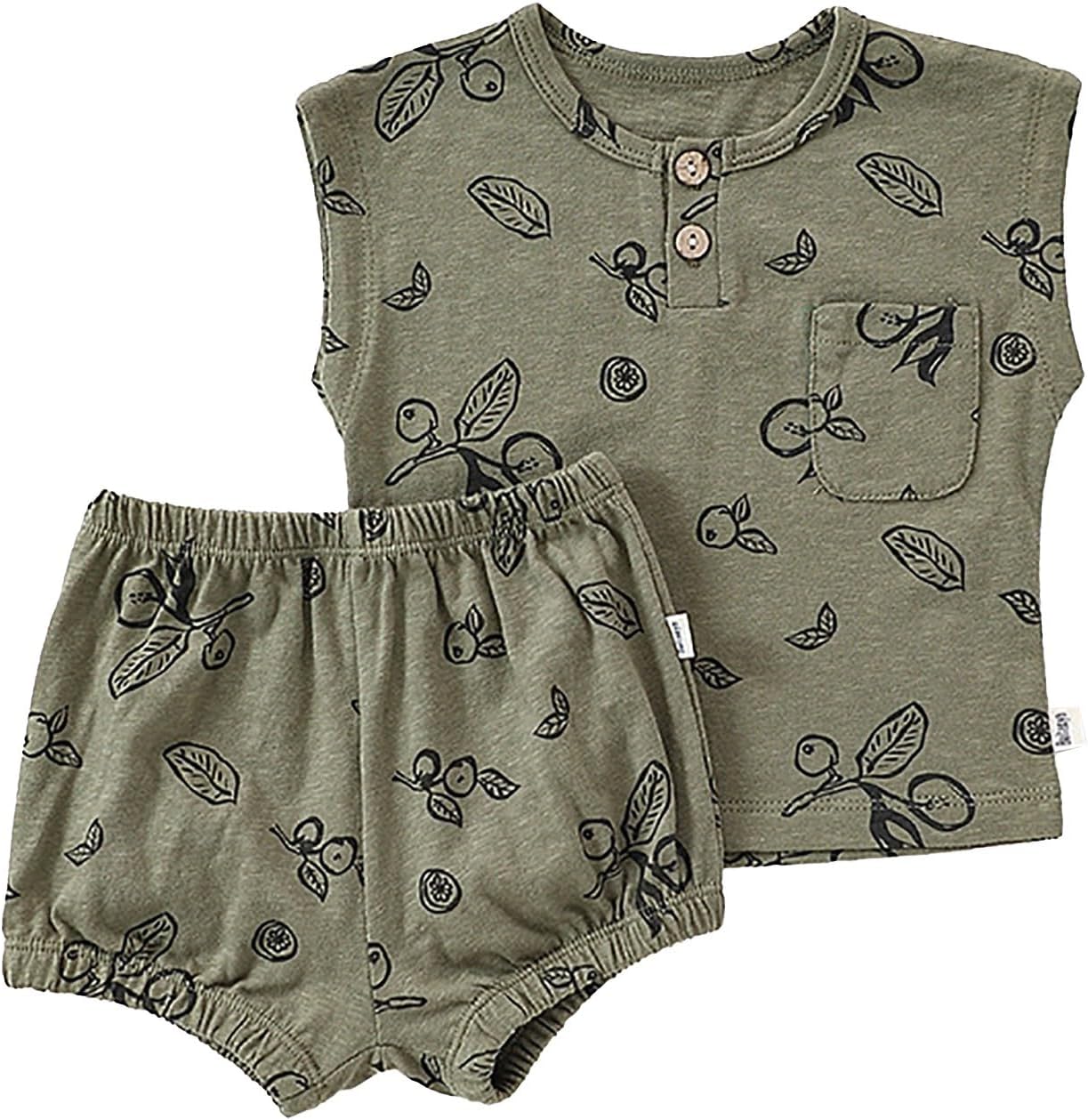 Summer Children's Set Baby Cotton Sleeveless Printed Two Set Baby Girl Blanket Large