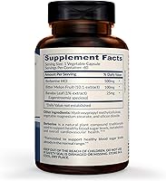 Vista 2 de Complejo de berberina, suplemento de apoyo con melón amargo y hoja de banaba 60 cápsulas (paquete de 1)