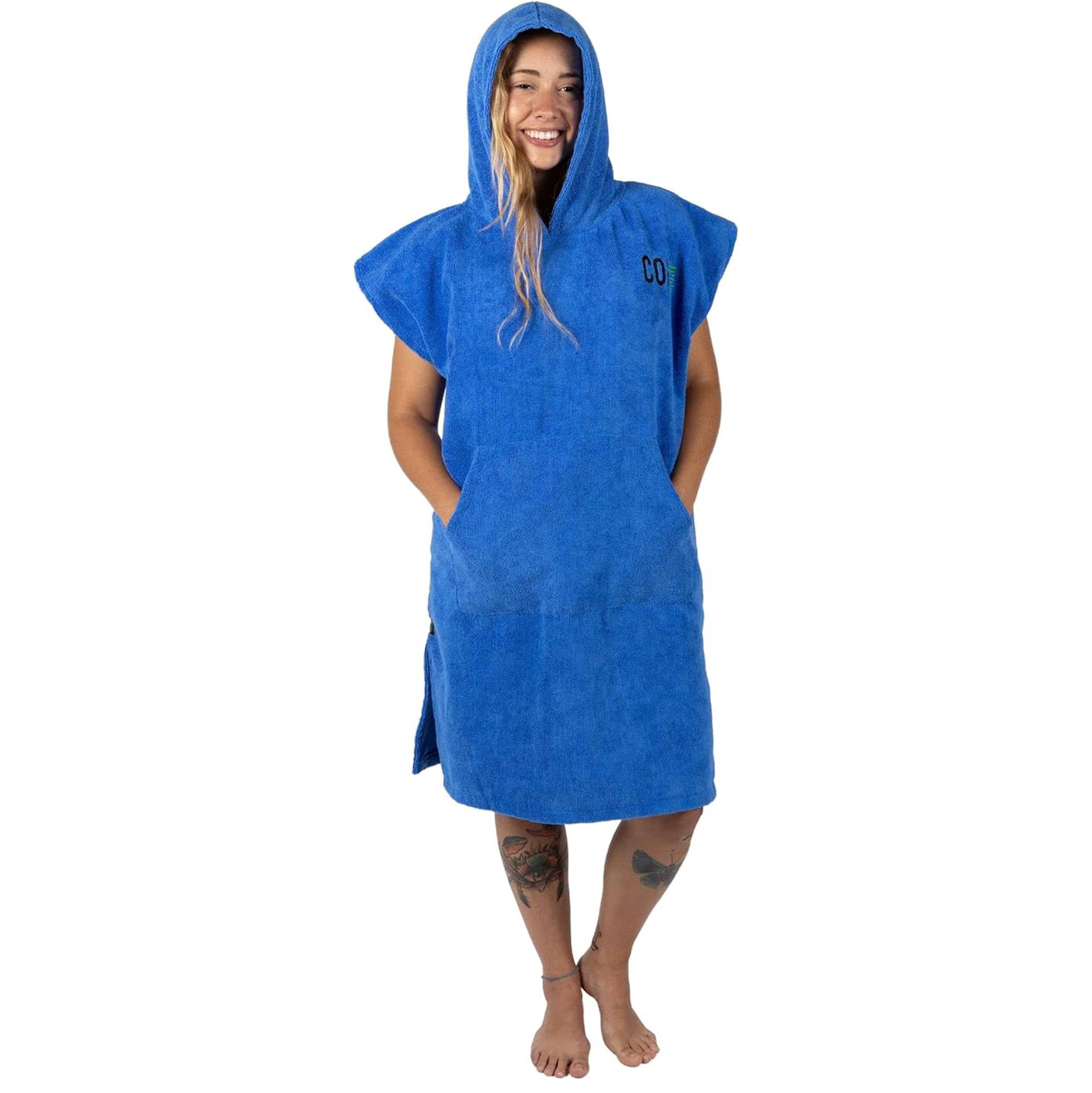COR Surf Poncho Changing Towel Robe with Hood and Front Pocket | Thick Quick Dry Microfiber Towel