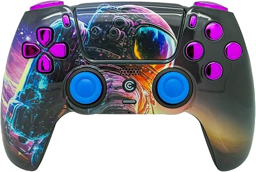 Miniatura 41 de Custom Wireless Controller Compatible with PS5 - Multiple Designs Available (Abstract Fusion) Abstracto Fusión,Galaxia Inferno,Jokester,Camuflaje