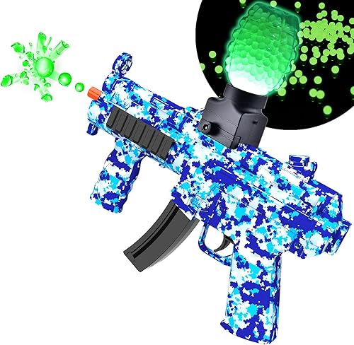 TANSAR Pistola de agua de gel que brilla en la oscuridad, juegos de disparos al aire libre, pistola de agua, para mayores de 14 años, GBN08