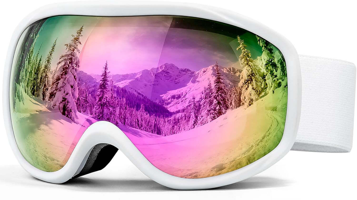 FMY Snowboard/Ski Goggles for Adult,Over Glasses Anti Fog UV Protection Skiing Goggles for Men Women Youth