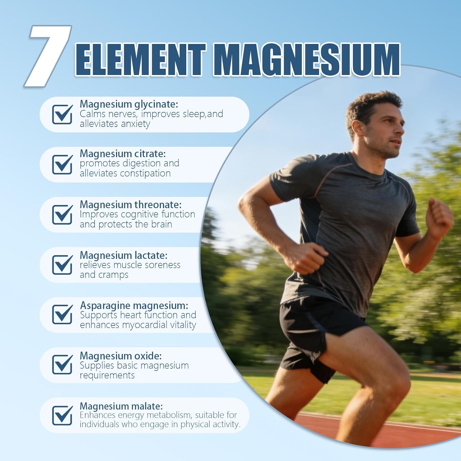 Seloura Magnesio 7 Complejo – Muscle & Energy Support Supplement