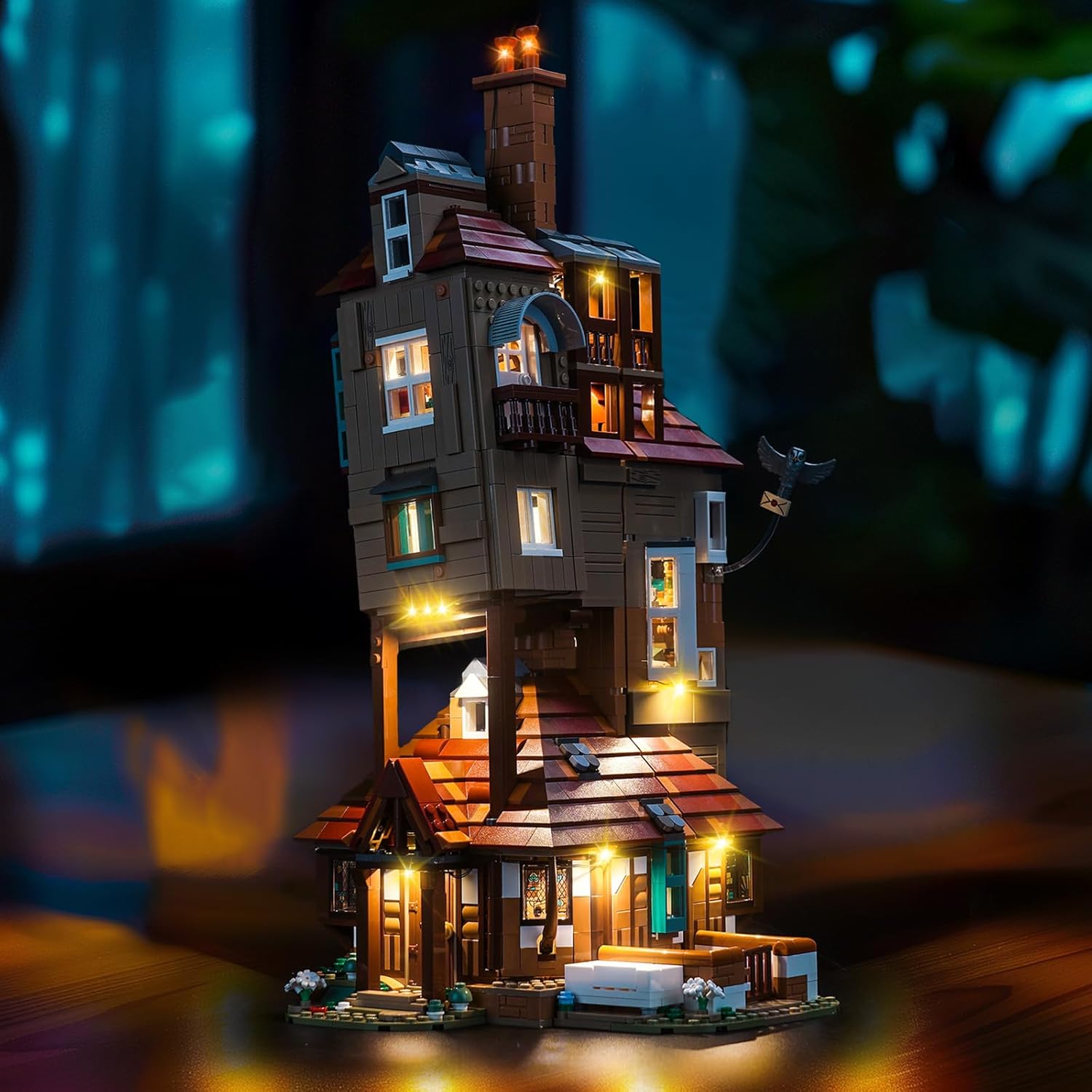 LED Lighting Compatible with Lego The Burrow – Collectors' Edition 76437, Light Kit Compatible with Lego 76437, Giving Light to Model, NOT Included The Model Set(18 Key RC Version)