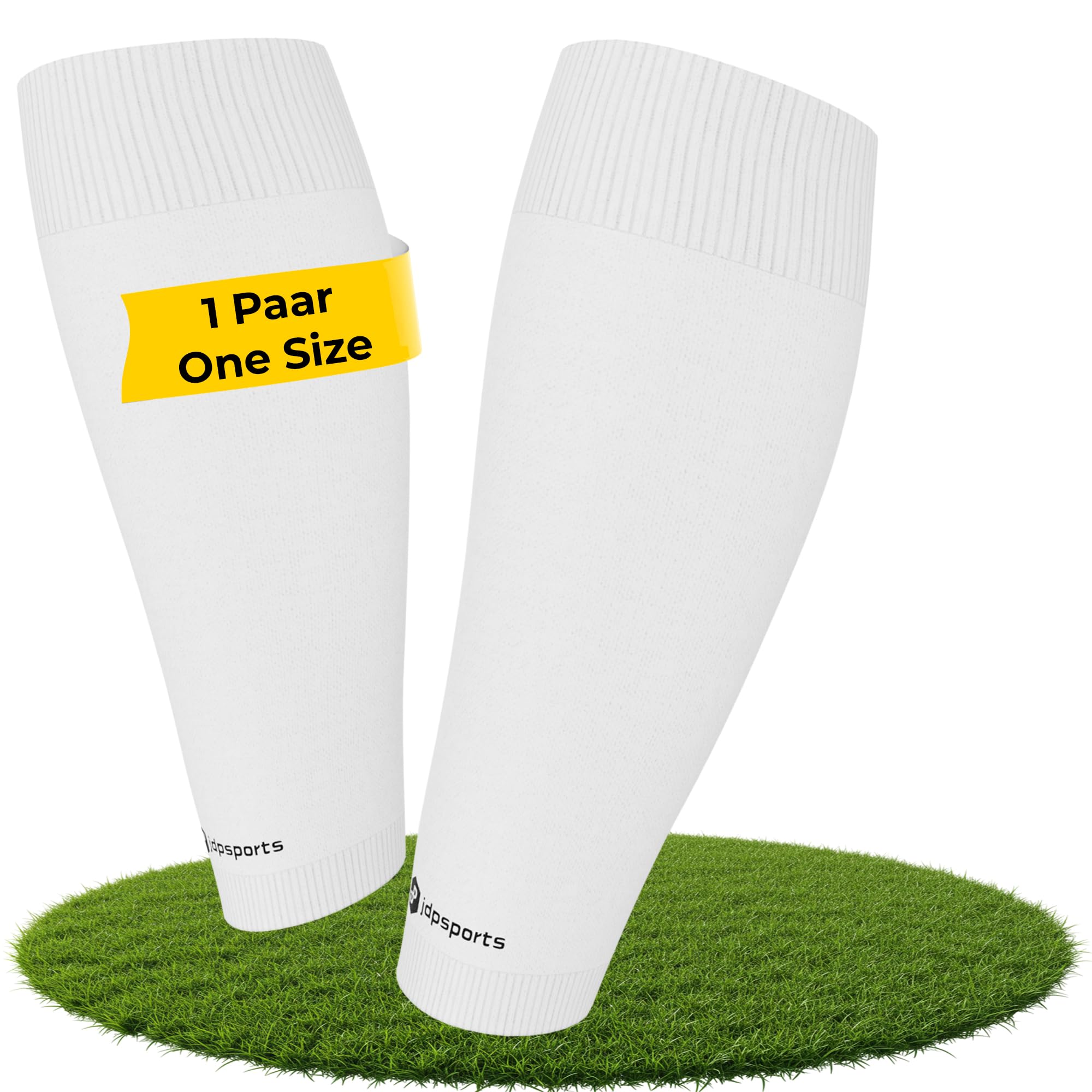 JDP Premium Tubes, 100% atmungsaktive Fußball Tubes, 1 Paar hochwertige Fussball Stutzen ohne Socken, Stulpen Fußball Sleeves Herren Damen One Size, Fussball Zubehör, abgeschnittene Fußballstutzen
