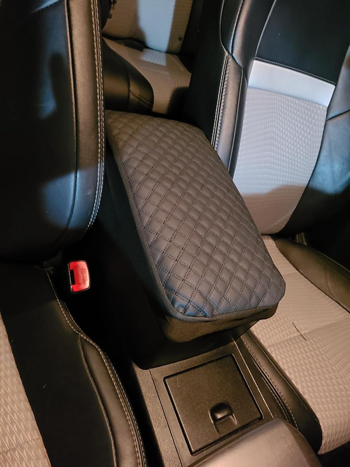it's us Center Console Armrest Cover for Toyota Camry 2012-2017 – Synthetic Leather, Easy Install, Hide Cracks & Protect from Pets