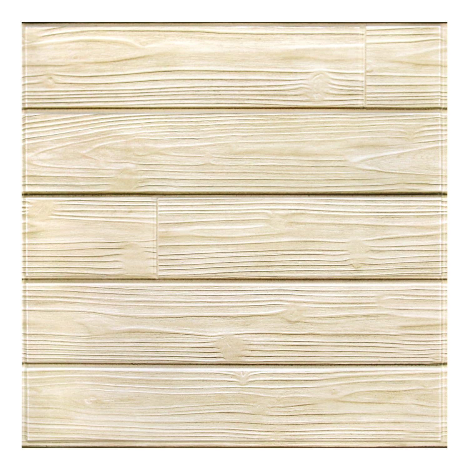 Commomy Faux Wood 3D Wall Sticker Tiles - 10 Pcs 11.8"x11.8" Peel and Stick Wood Tiles Ultralight PVC Wall Paneling for Bedroom, Bathroom, Kitchen Backsplash, Farmhouse Interior Decor โ image 1