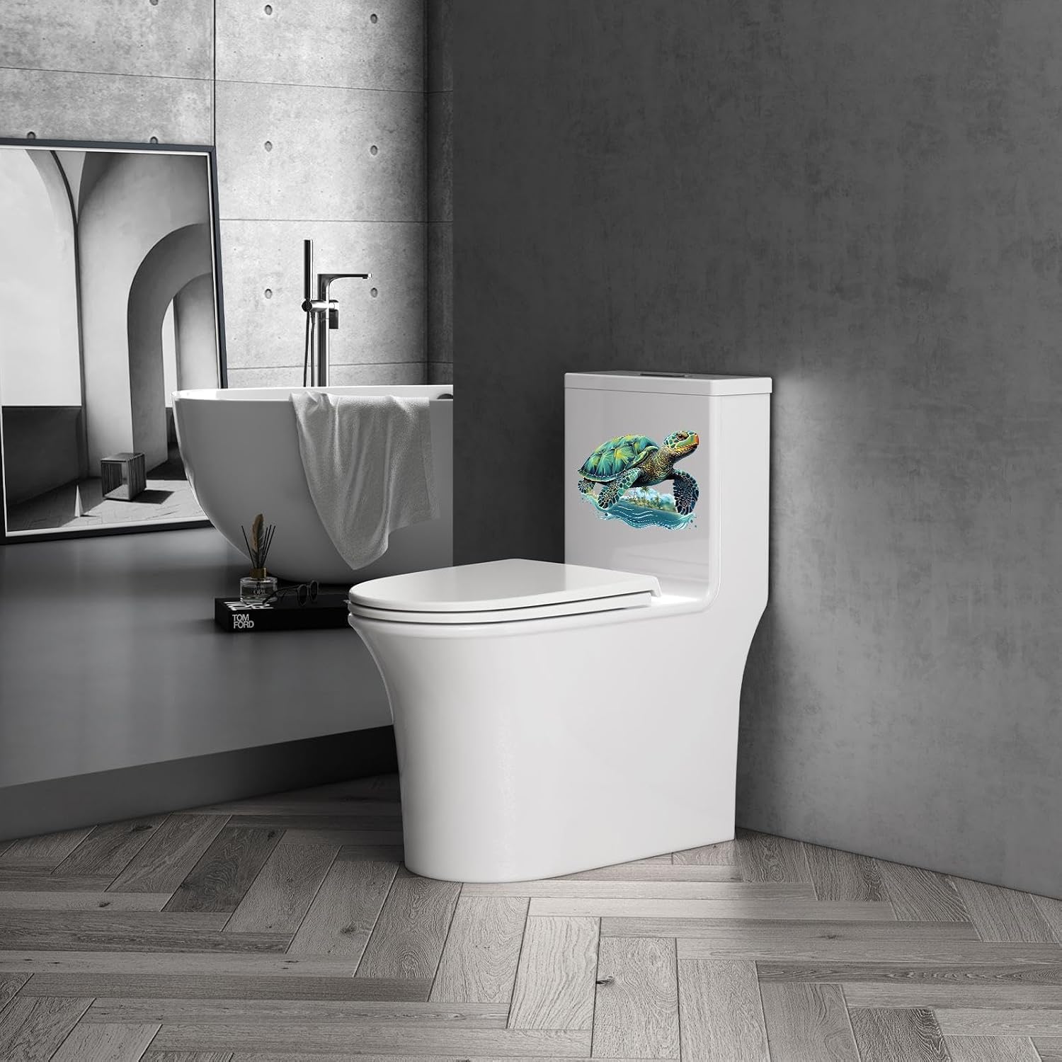 Toilet Seat Sticker, Bathroom Decal, Removable Decor, Creative Backdrop