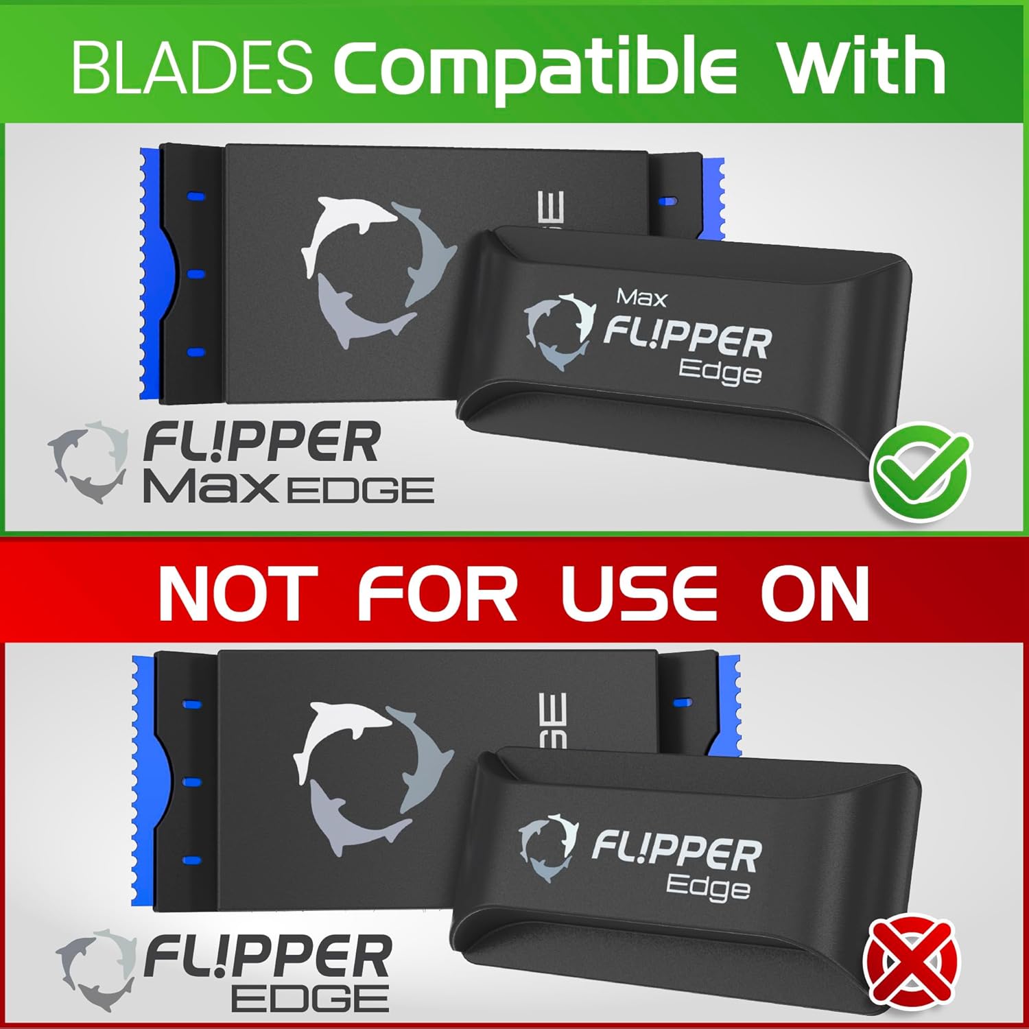 Flipper Edge MAX Acrylic Safe Plastic Blades - 10 Pack
