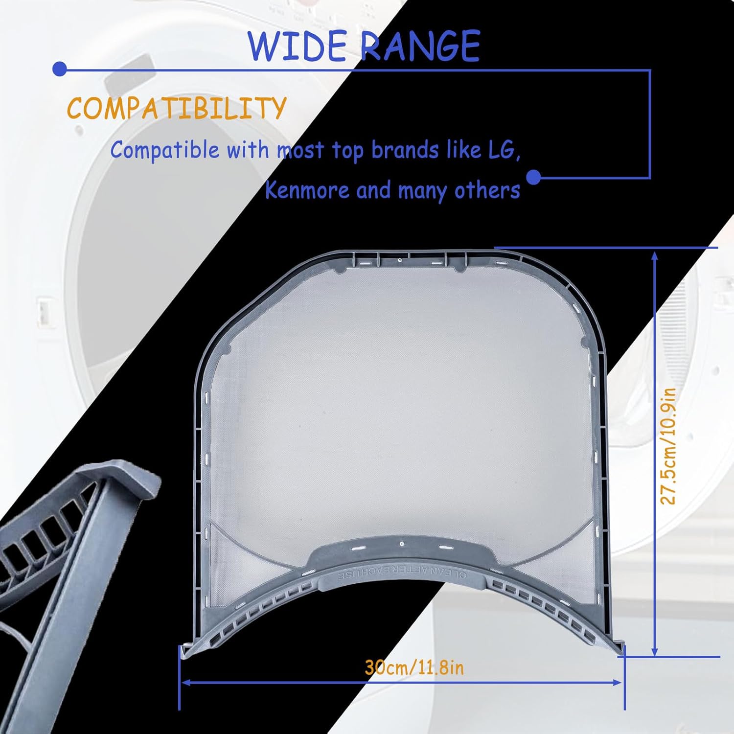 Replacement Parts For ADQ56656401 Dryer Lint Filter - Compatible with LG & Kenmore Dryer - Lint Screen Replace Number PS3531962, 1462822, AH3531962, EA3531962