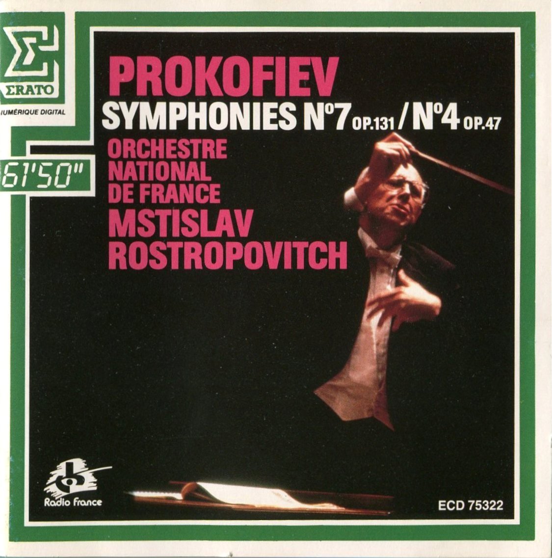 Prokofiev: Symphonies No. 7 & 4 - M. Rostropovitch [UK Import] [Audio CD]