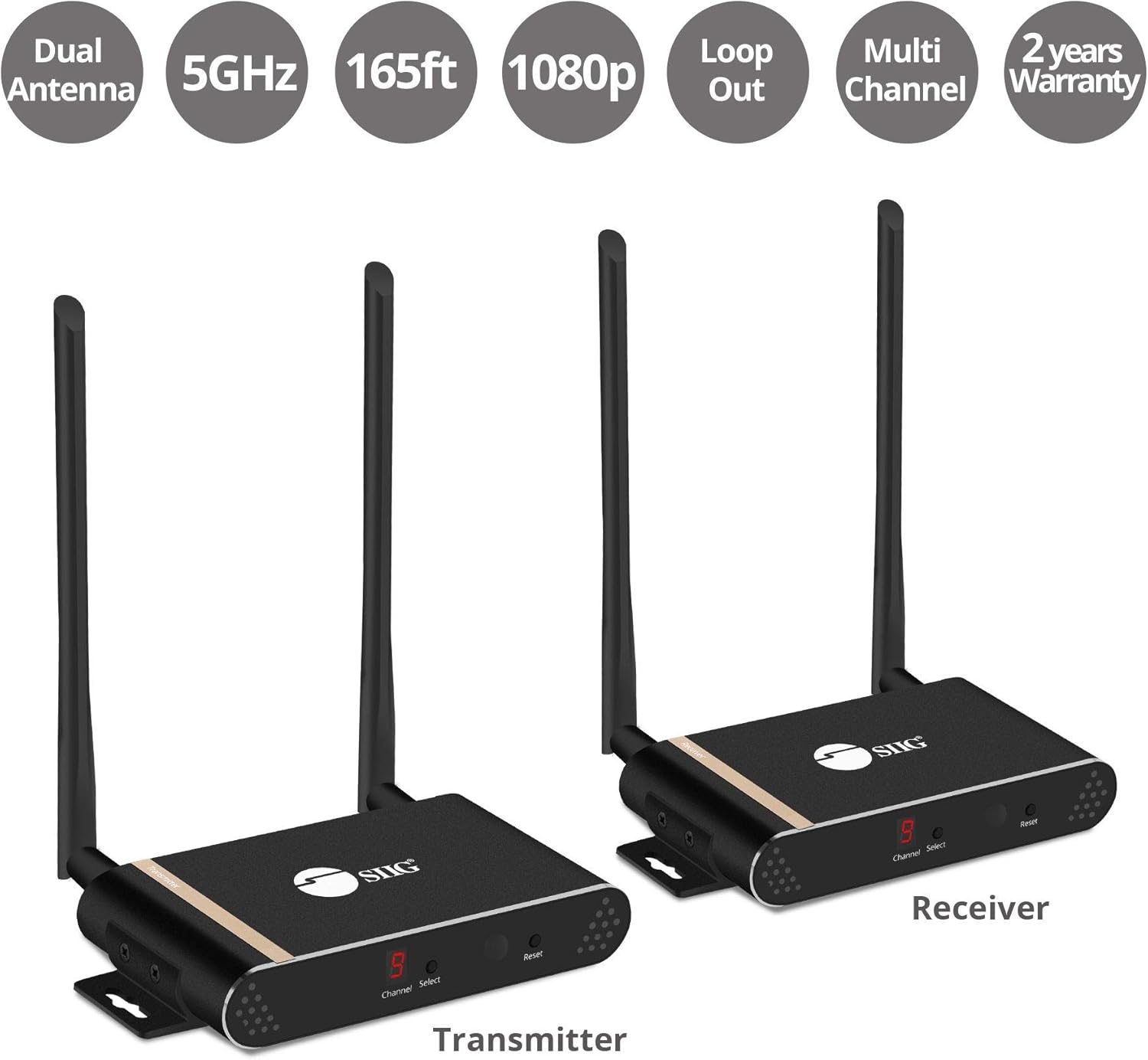 Hоttеѕt Sаlе SIIG Dual Antenna Wireless Multi-Channel Expandable HDMI Extender with Loop-out Kit - 165ft/50m - up to 2-Transmitters x 2 Receivers Matrix - 10 Channels - up to 1080p Full HD with IR & Remote Control Tесh Dеаlѕ 🔥 SIIG Dual Antenna Wireless Multi-Channel Expandable HDMI Extender with Loop-out Kit - 165ft/50m - up to 2-Transmitters x 2 Receivers Matrix - 10 Channels - up to 1080p Full HD with IR & Remote Control