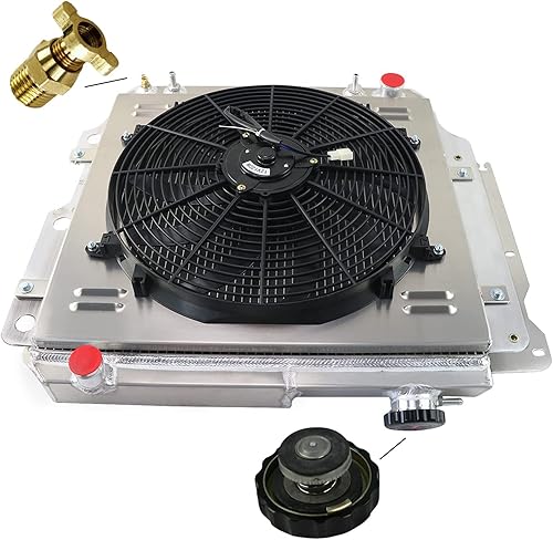 Miniatura 6 de RadRace Relé de ventilador de aluminio de 3 filas para Jeep Wrangler TJ 88 89 90 91 92 93 94 95 96 97 98 99 01 02 04 05 2.4L 2.5L 4.0L 4.0L 4.0L