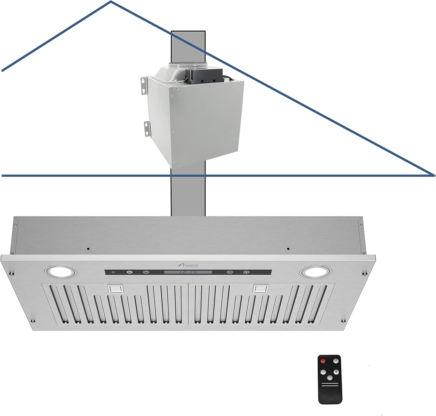 Awoco 141/2”D Super Quiet Split Insert Ceiling Mount
