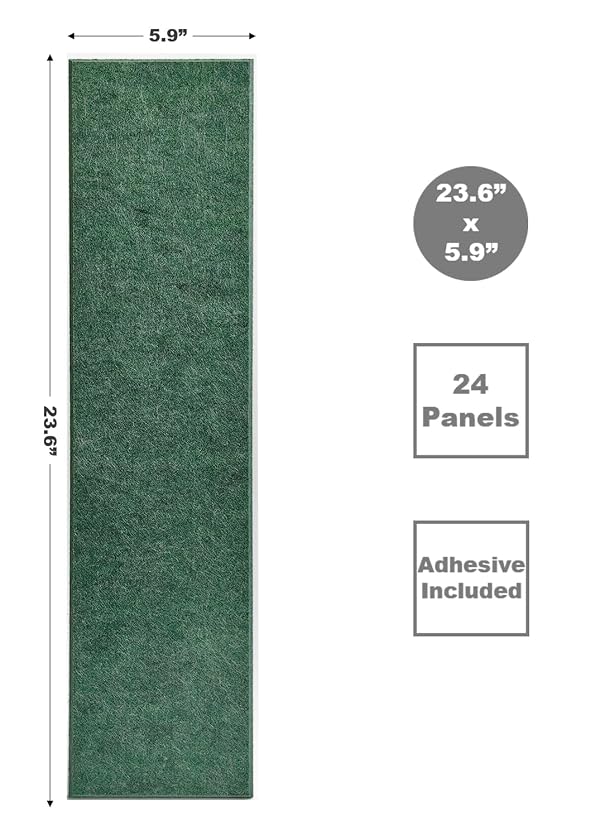 DECORITA Shiplap Felt Wall Panels for Interior Wall Decor, Accent Wall Paneling for Bedroom Living Room & Office, Peel and Stick, Sound Absorbing – 24 Pack Felt Tiles with Adhesive – Tree by DECORITA - Used condition - Image 2