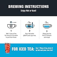 Vista 6 de Tiesta Tea - Té de jengibre y melocotón dulce, hojas sueltas, té herbal de melocotón picante, mezcla de tranquilidad sin cafeína, hojas de hierbas a