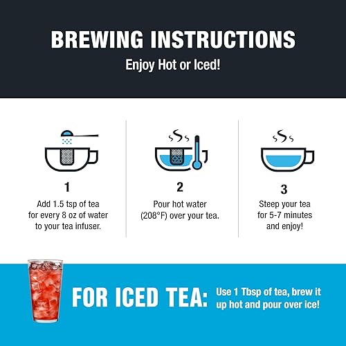 Miniatura 6 de Tangy Té de pera-Berry Pear-Adise - Bolsa de té, 2.4 onzas, libre de cafeína, hojas sueltas, hierbas, mezcla de té relajante