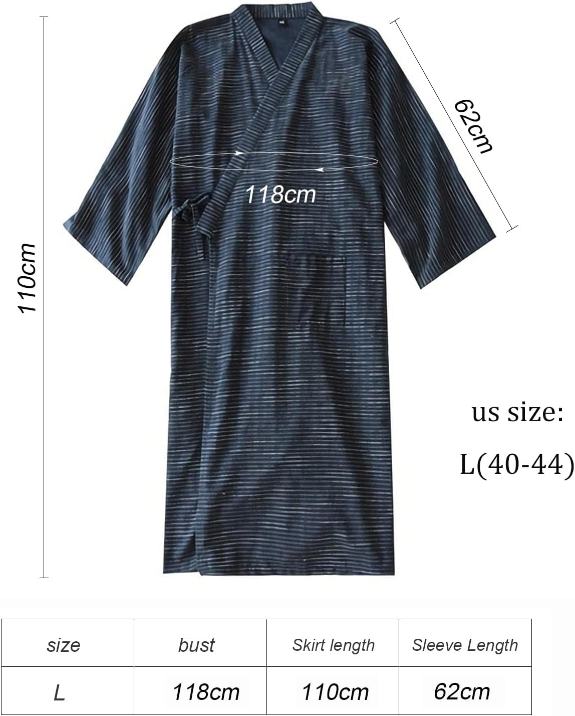 haozaikeji Men Kimono Pajamas One Piece Bathrobe Yukata Spa Robe Cotton Causal Nightgown Sleepwear Japanese Loose Loungewear - Image 4