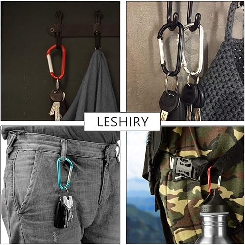 Miniatura 4 de LESHIRY Mosquetones grandes de aluminio de 3 pulgadas en forma de D de alta calidad, duradero, mosquetón, gancho de clip, accesorios de campamento,