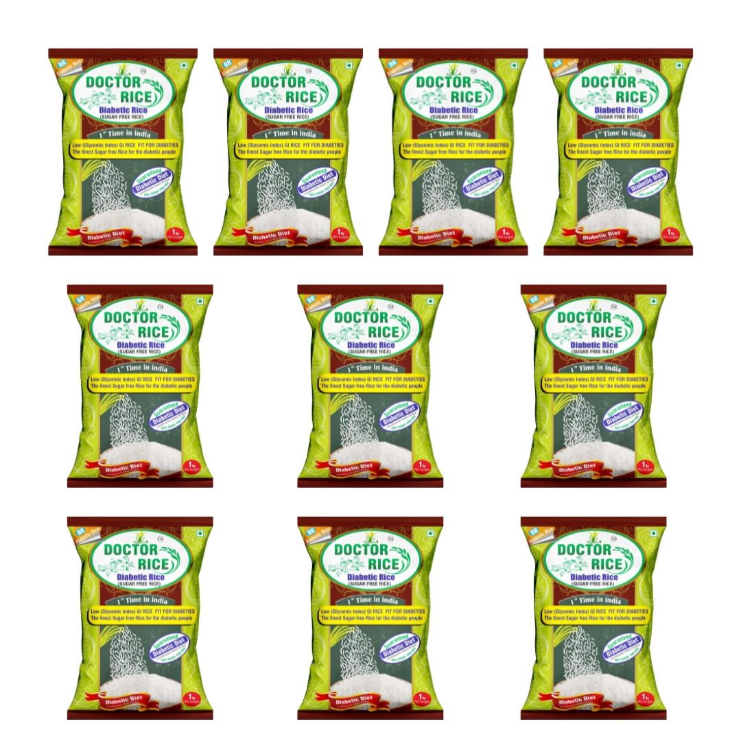 DOCTOR RICE - DIABETIC RICE - SUGAR FREE RICE - 1kg (PACK OF 10)