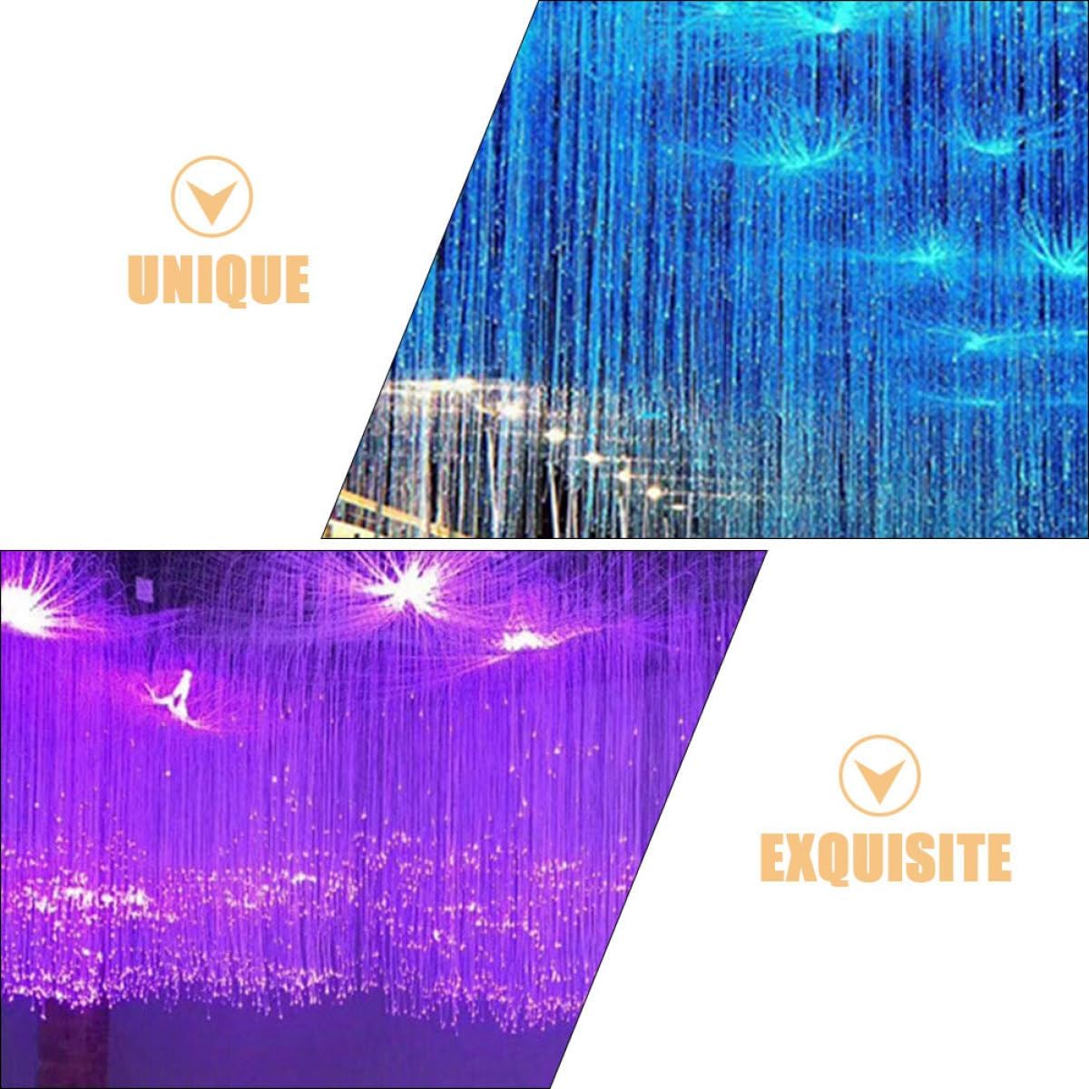 100Pcs LED Optical Fiber Light Kit for Car Ceiling Decoration Wedding Party Atmosphere Flexible Installation Bright Fiber Optic Stars for Indoor Outdoor Use