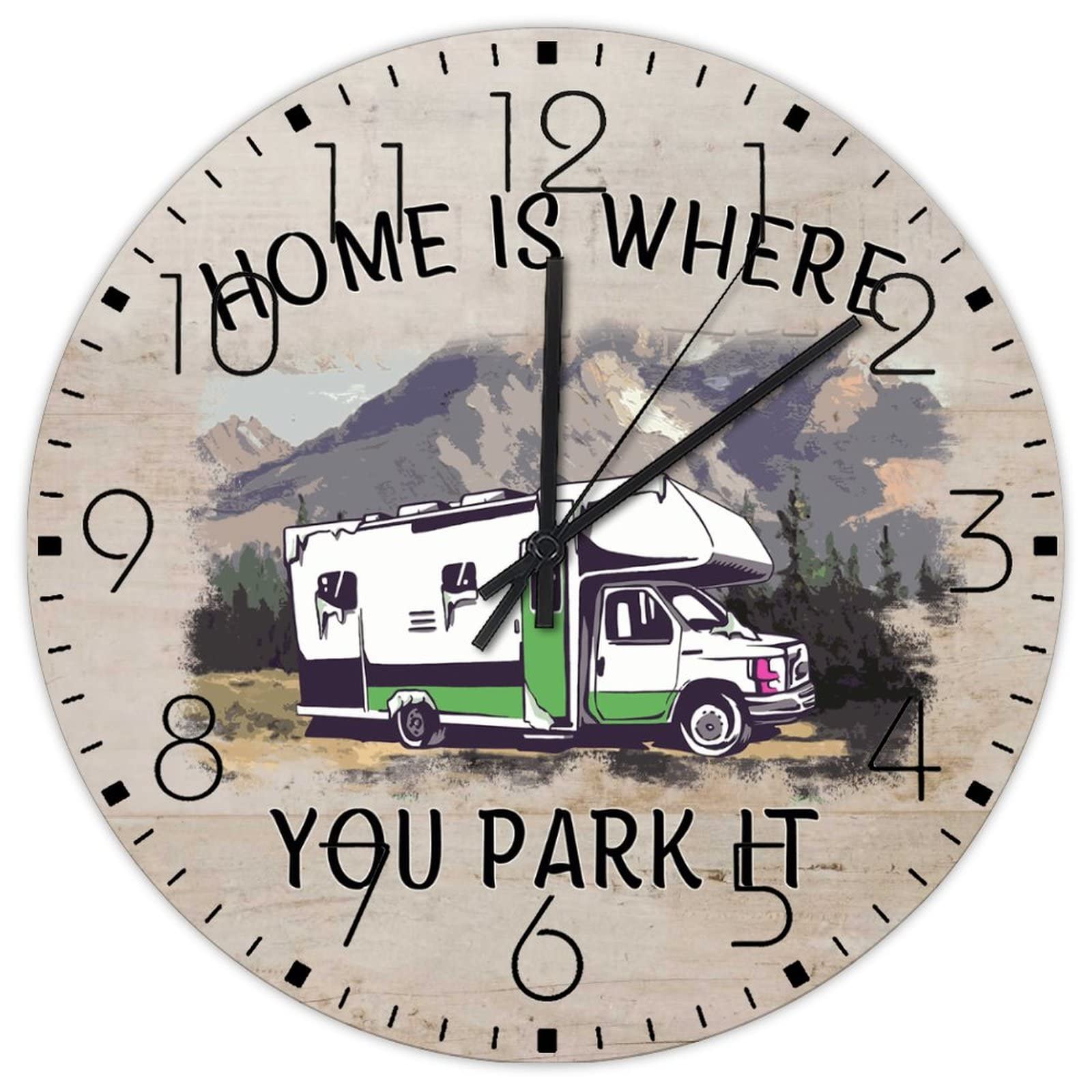 Horloge murale sans tic-tac en bois pour retrouver le sommeil