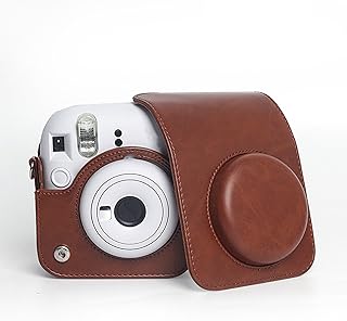 Bolsa de Câmera para Instax Mini 12 para Câmera Instantânea, Bolsa de Couro PU para Câmera para Instax Mini 12 Com Alça Ajustável Removível e Bolsa de Armazenamento para Câmera