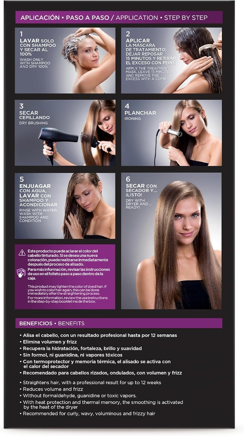 Kativa Keratin Alisado Brasileño Kit Stiratura Brasiliana - PACCO DA 2 - Trattamento Lisciante Anti Crespo alla Cheratina Vegetale, Senza Formaldeide, Capelli Lisci fino a 12 Settimane