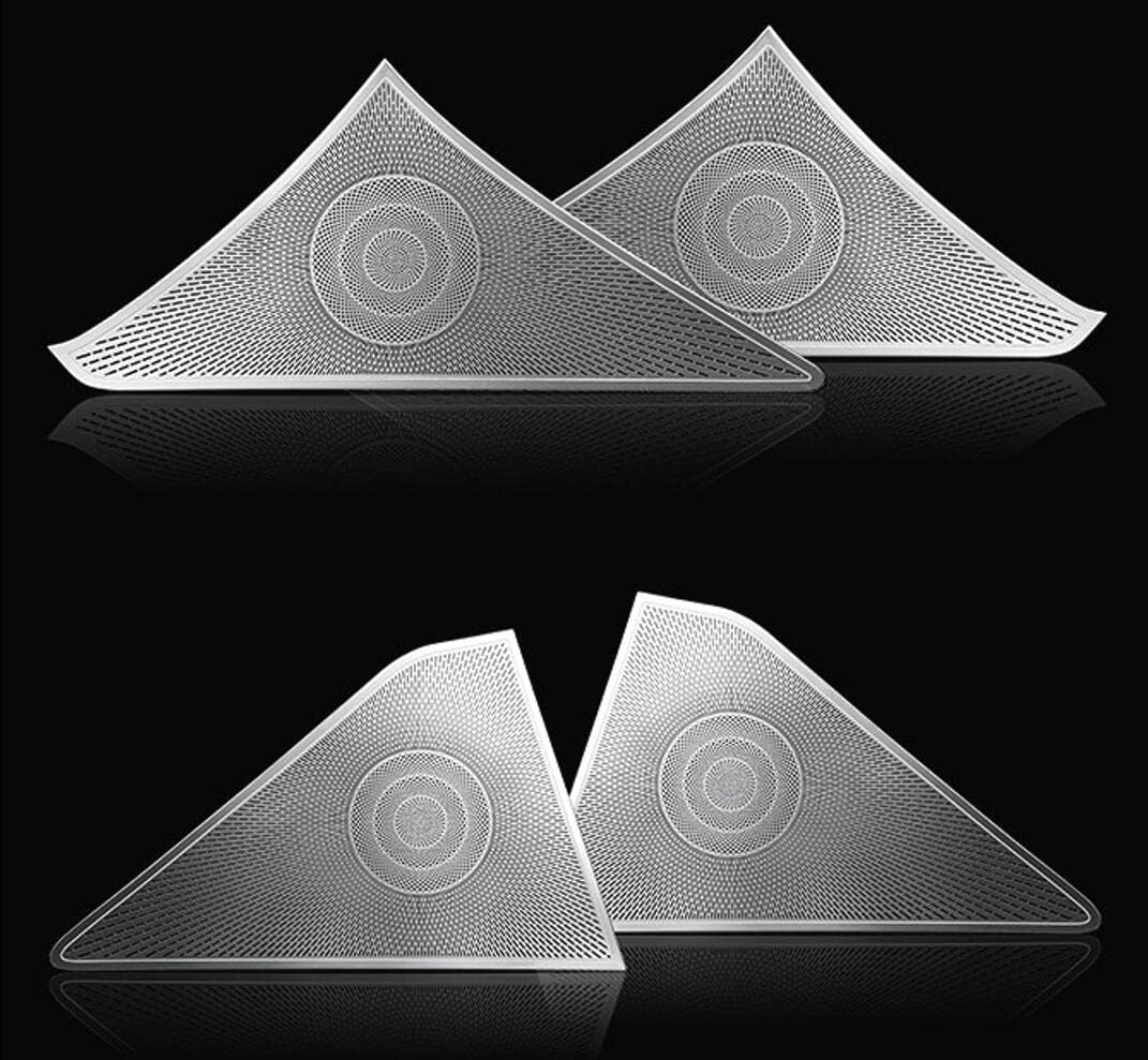 Cnaurda Stainless Steel Interior Door Speaker Decoration Cover Trim Compatible with 2021-2022 Genesis G80(RG3) Automotive Accessories