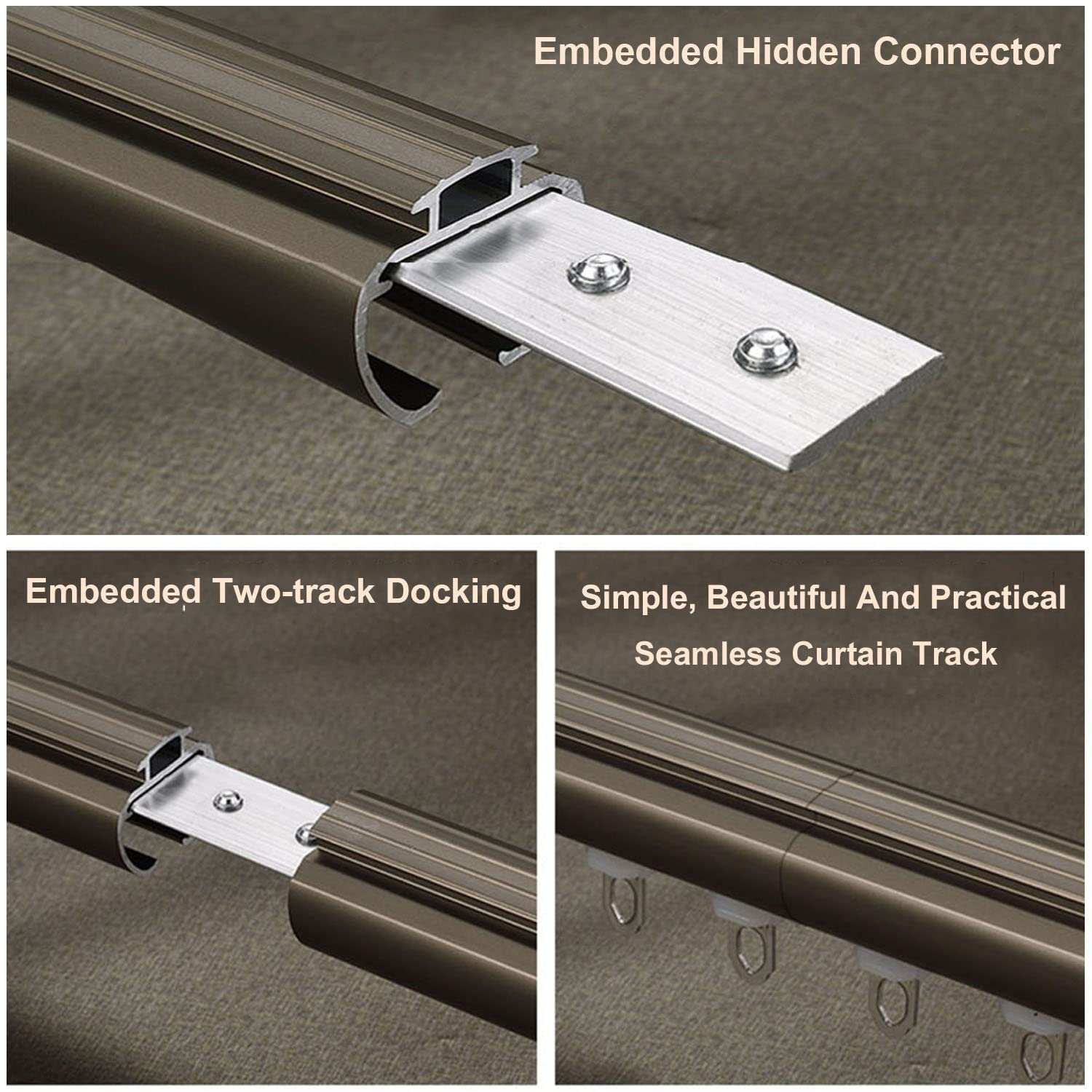 Silenziosa Aste per Tende, Set di Binario Tenda Soffitto, Binari