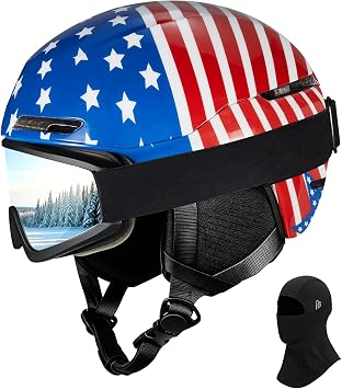 VCOROS Ski Snowboard Helmet X13 with Ski Goggles for Men Women and Youth