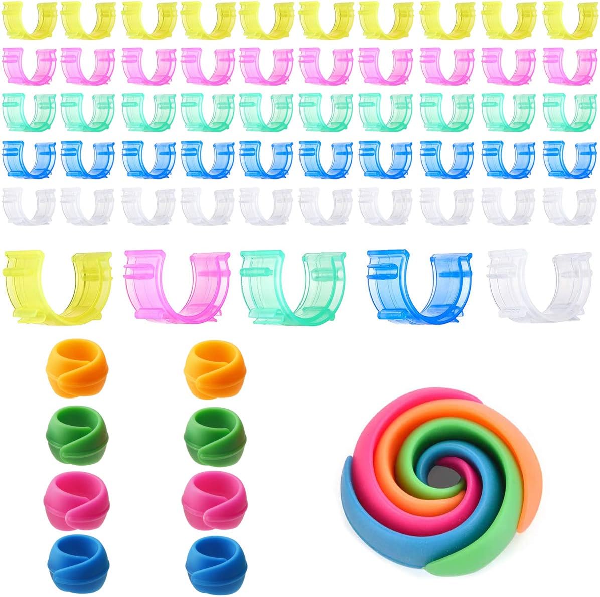 40 Pièces Pince De Contrôle De Fil à Cou E Pince Porte-canette Clips