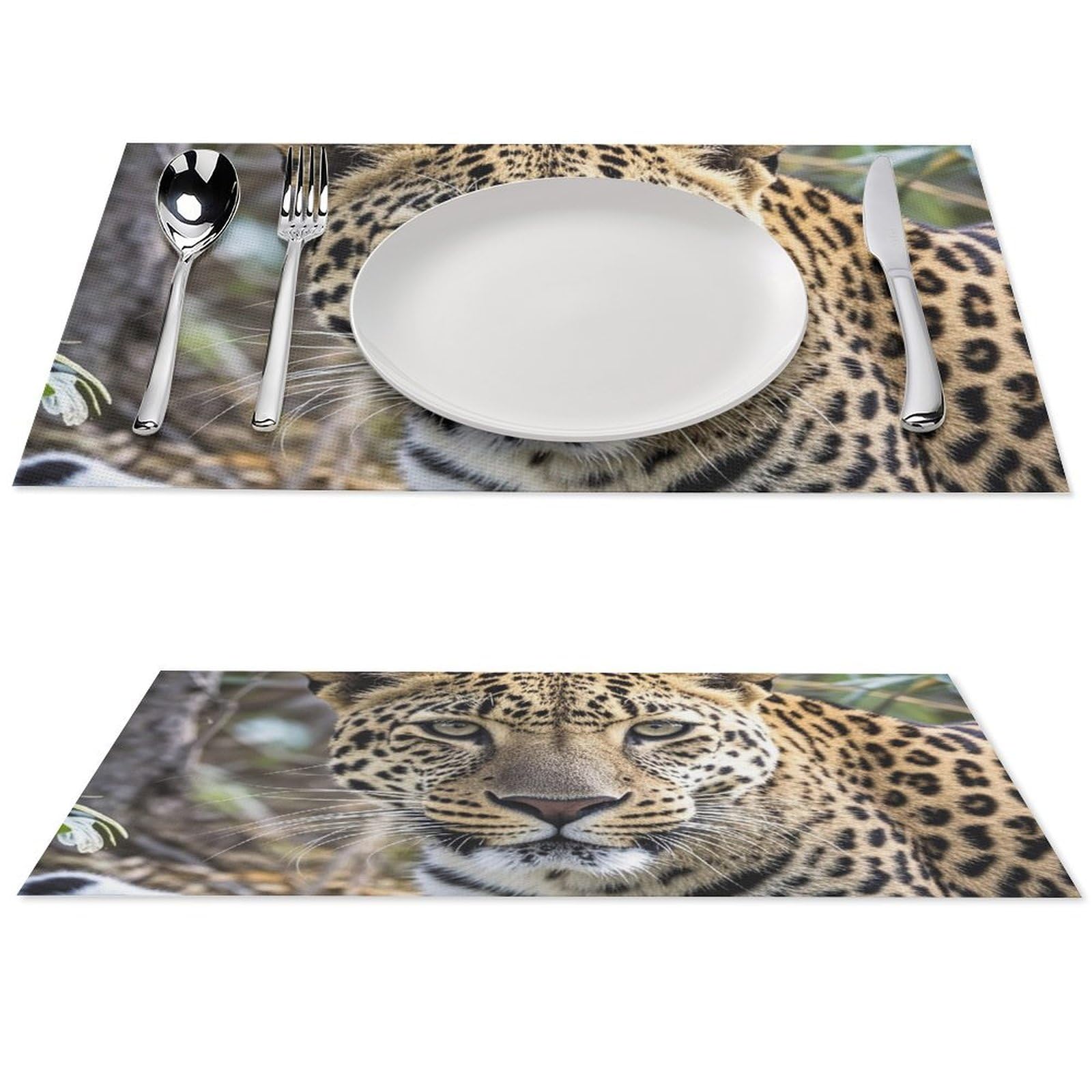 Set de table antidérapant motif léopard vinyle chic