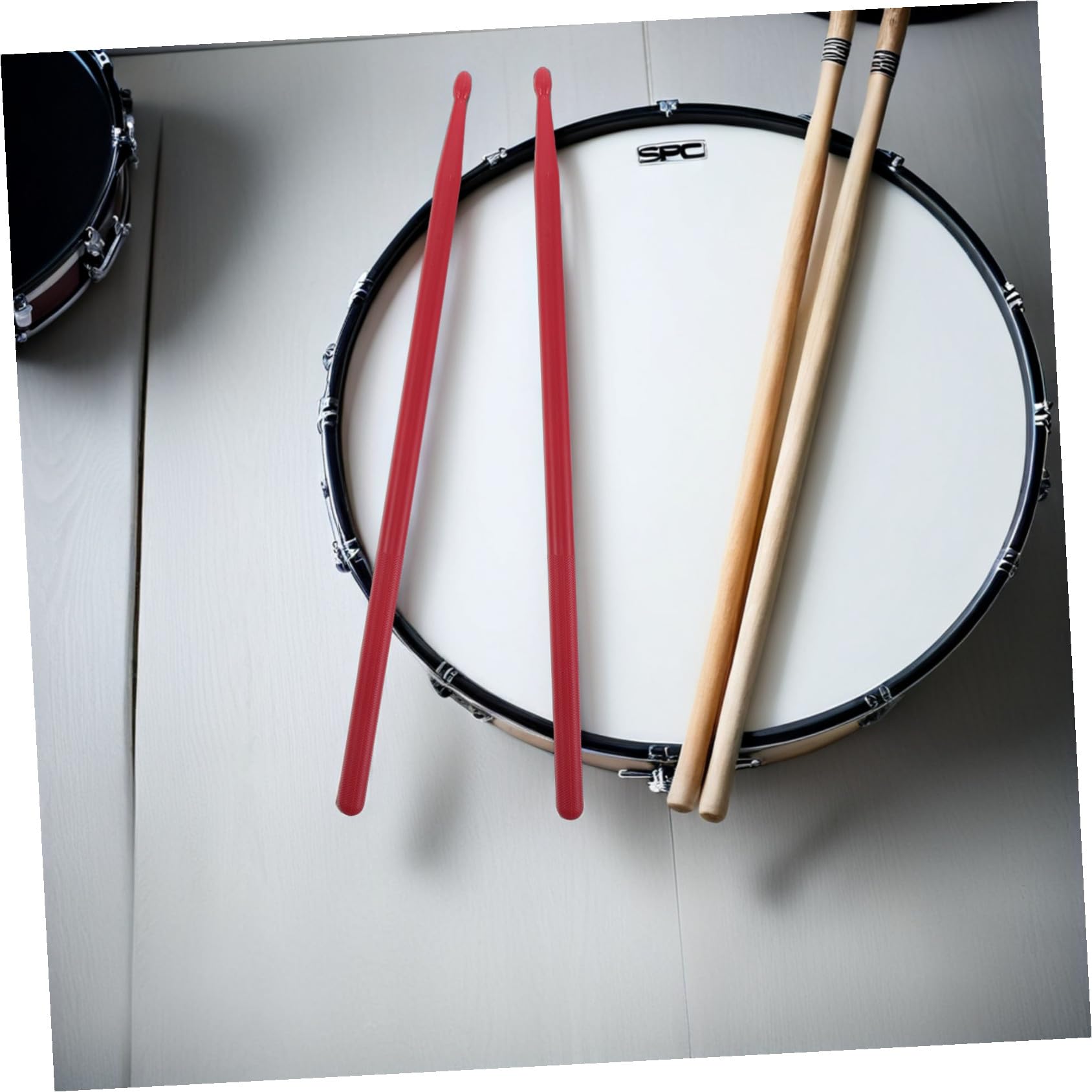 ERINGOGO wymiana szczotki bębnowej zestaw pałeczek perkusyjnych Zastępca podumia torba na perkusję obudowa Drumstick Organizator Drumstick Narzędzia perkusyjne tkanina drewniana Red