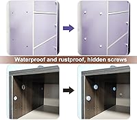 Vista 6 de BlingKingdom 100 tapas de rosca blancas con bisagras, tapas de tornillo de protección de tornillos, tapas de tornillo plegables, tapas abatibles