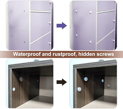 Miniatura 6 de BlingKingdom 100 tapas de rosca blancas con bisagras, tapas de tornillo de protección de tornillos, tapas de tornillo plegables, tapas abatibles