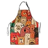 Giwawa Apron Unisex Resistant 33 x 28 inches with 2 Pockets Cooking Kitchen Aprons Suitable for BBQ Grill Drawing Haircut