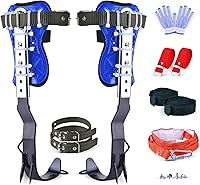 Lenareli Tree Climbing Spikes Kit with Footboards - Anti-Slip Tools for Tree Trimming, Hunting, Fruit Picking & Forestry (220lb Capacity)