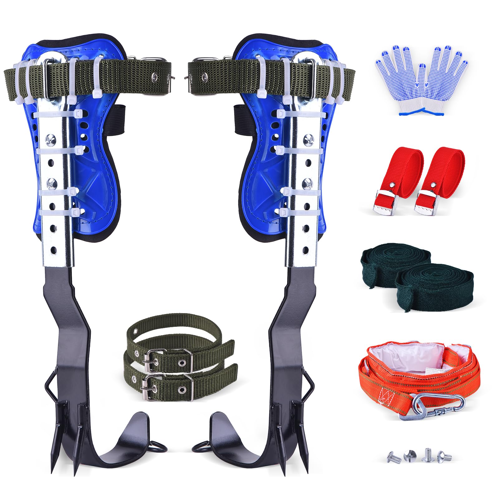 Photo 1 of *Dirty* Tree climbing equipment.Adjustable tree,climbing kits with safety belts.Climbing tools with footboards Forestry operation equipment suitable for rock climbing,tree trimming,hunting,and fruit picking