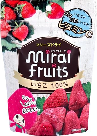 Milliliters Strawberry, 0.3 oz 8 g, Freeze-Dried, Dried Strawberry, Additive-Free, No Sweetening, Made in Japan