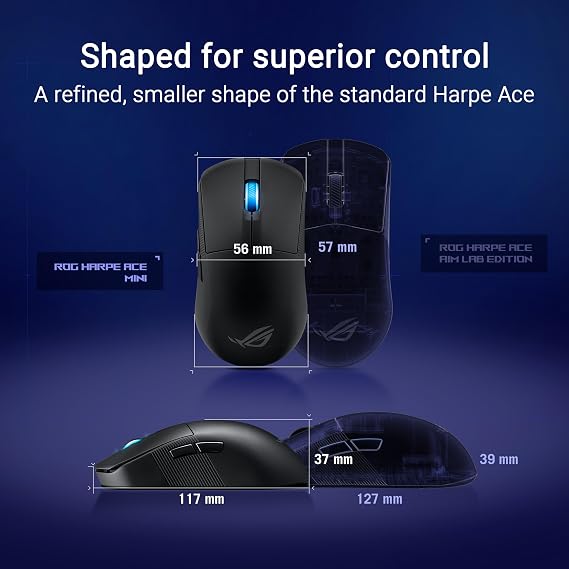 ASUS ROG Harpe Ace Mini Kablosuz Siyah Gaming (Oyuncu) Mouse