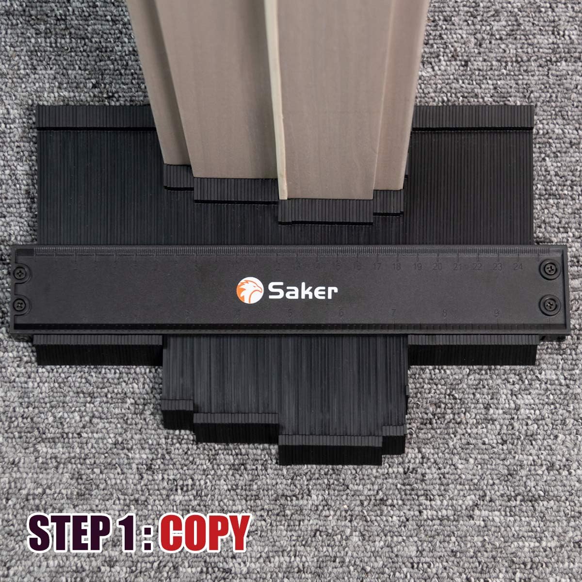 Saker Multi-function Scribing Tool&Saker Contour Duplication Gauge(10 Inch+5 Inch) (BLACK)
