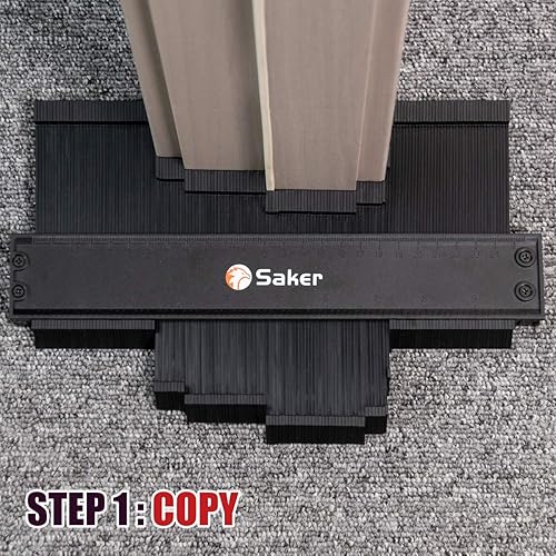 Vista 40 de Saker Herramienta para medir y duplicar contornos, bloqueo a 10 pulgadas, ajustable y precisa, ideal para duplicar formas irregulares en trabajos