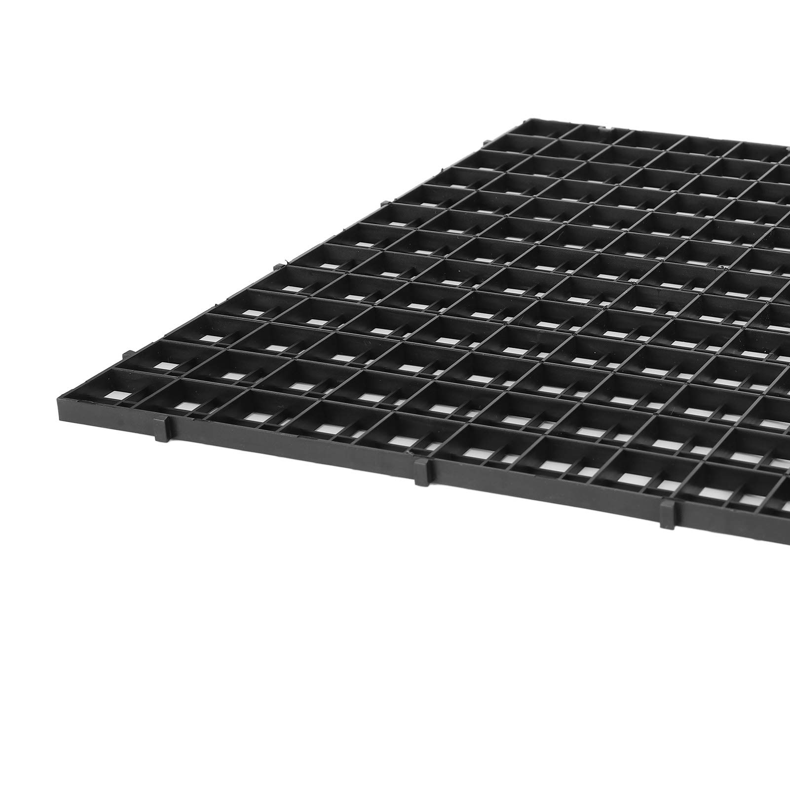 lyrlody Divisores de Placa de Rejilla de Filtro Inferior para Acuario, Paquete de 6, Negro, Empalme de Corte de Caja