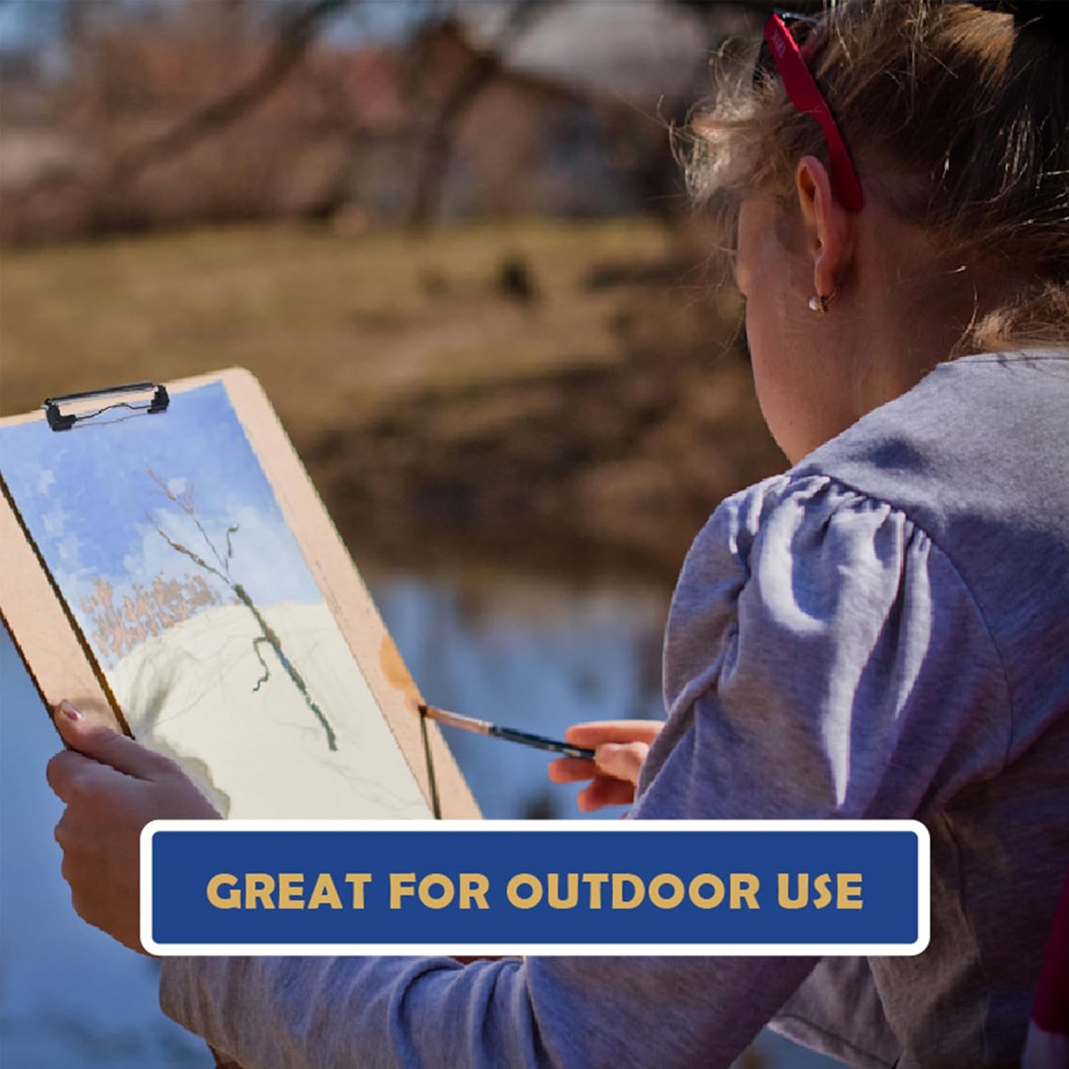 Falling in Art 13X17 & 23X26 Sketch Board Set, Drawing Tote Board for Artists with Sturdy Clip and Rubber Bands, Portable Art Clipboard for Classroom and Studio Drawing