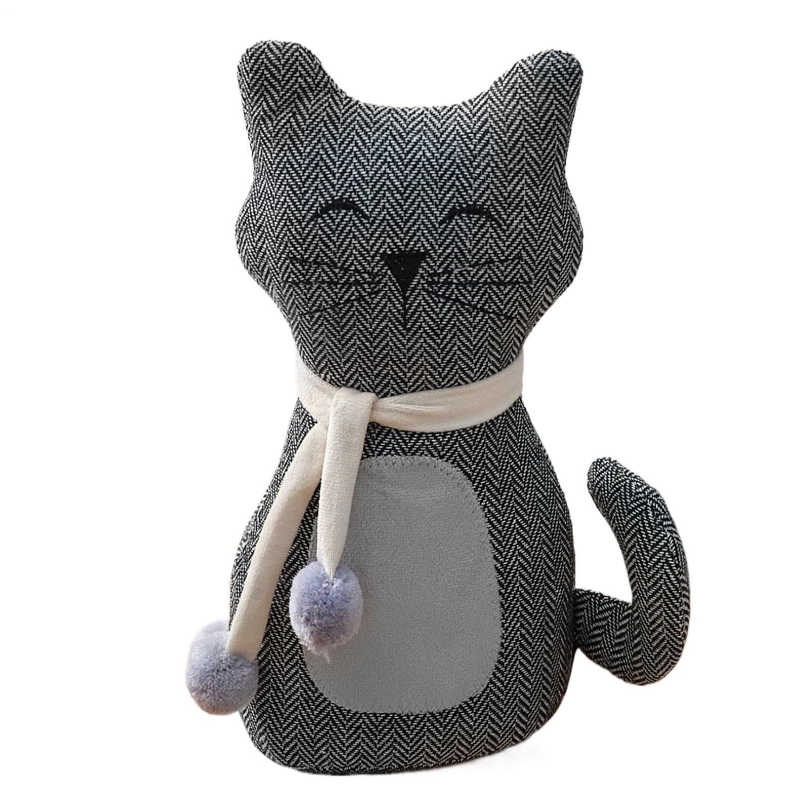 Butée de porte lestée en forme d'animal - Motif chat