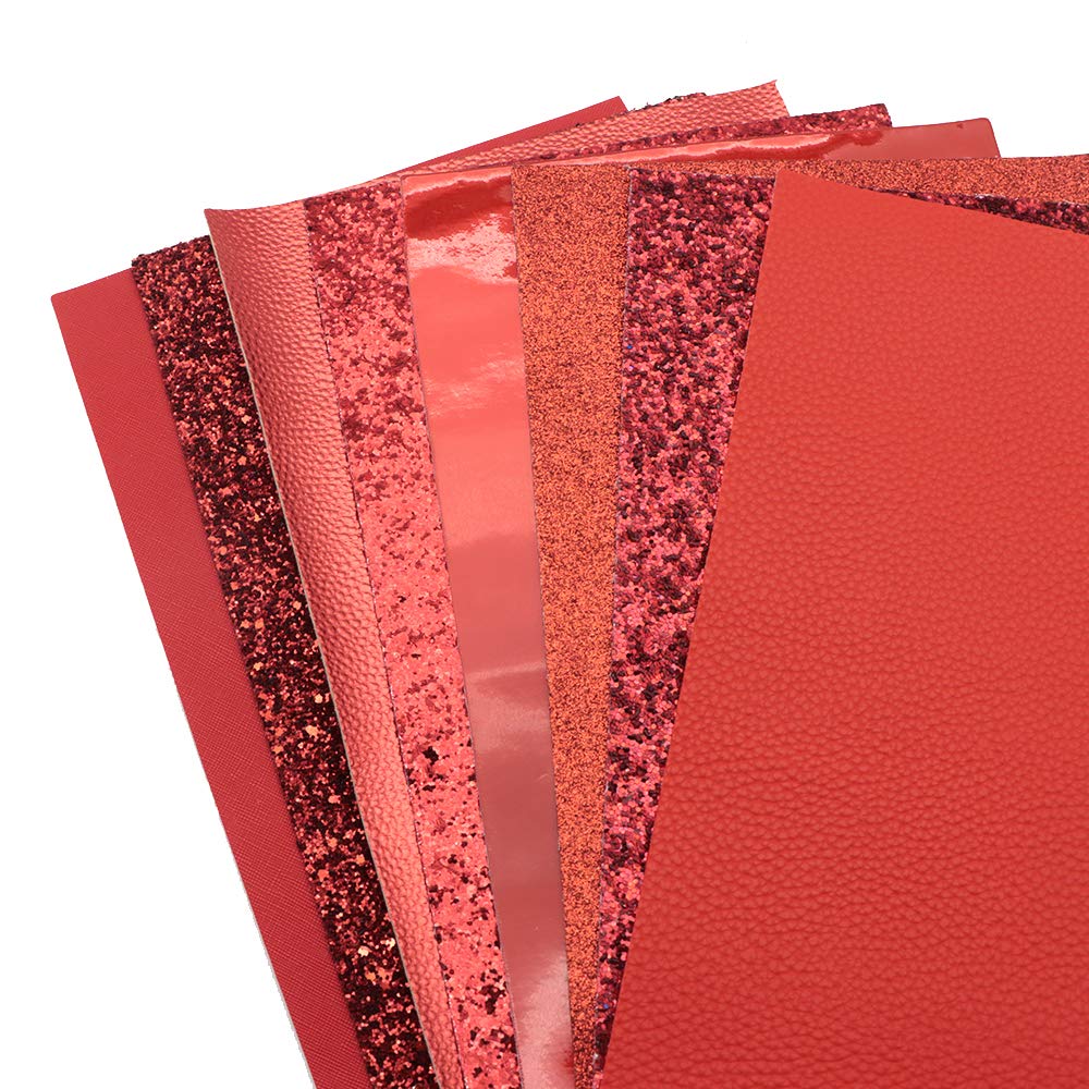 Amazon | David Accessories レッドカラーフェイクレザー生地シート